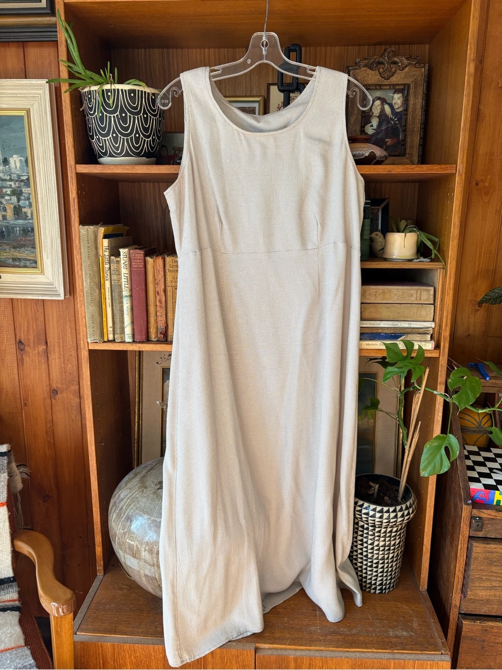 Vintage 90s Light Check Maxi Dress L/XL